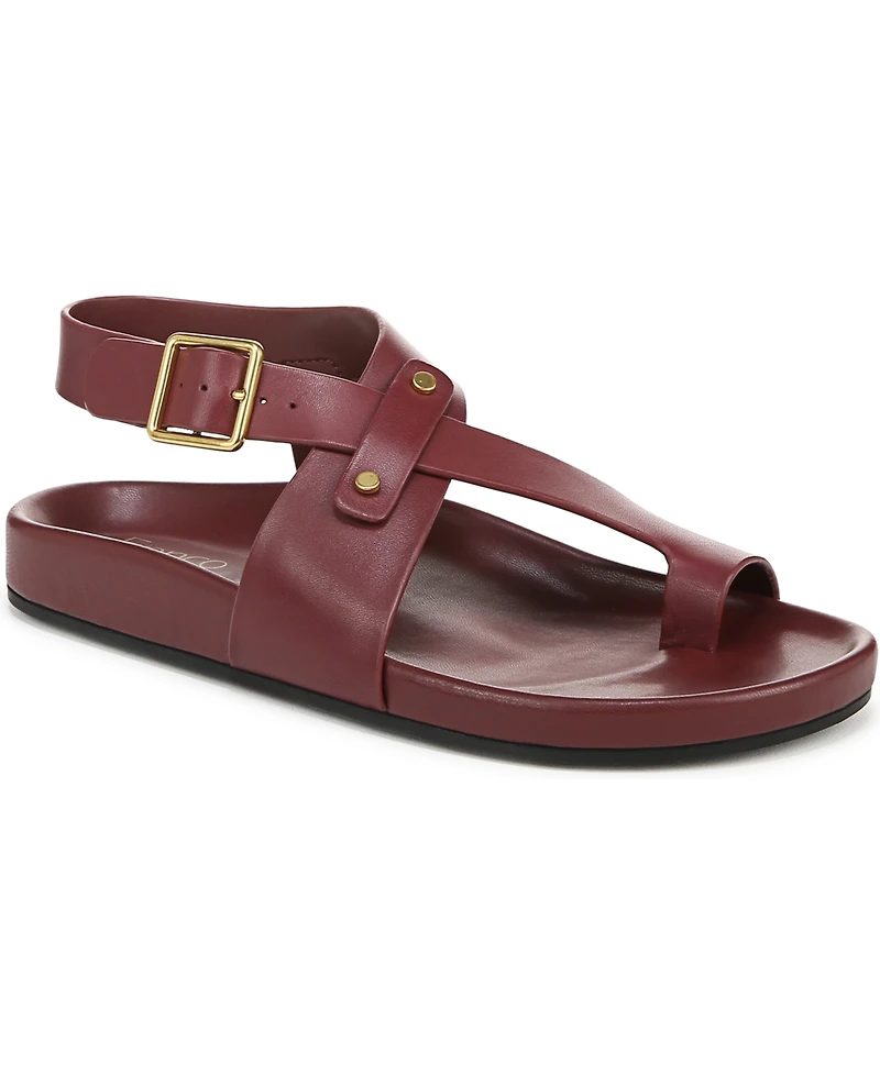 Franco Sarto Women's Blair Toe Loop Round Flat Sandals
