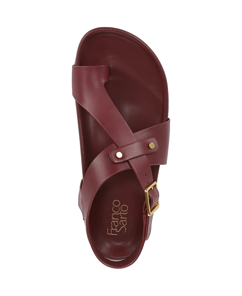 Franco Sarto Women's Blair Toe Loop Round Flat Sandals
