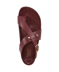 Franco Sarto Women's Blair Toe Loop Round Flat Sandals