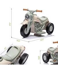 Qaba Ride on Motorcycle, 6V Bubble Car w/ Music