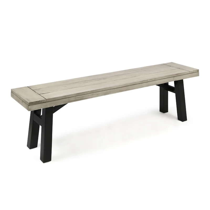 Acacia Wood Dining Bench–Indoor/Outdoor Bench for Living Room or Patio(2PK)-The Pop Home