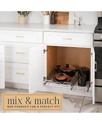 Florida Brands Pull Out Cabinet Organizer with Chrome Finish 14 x 17 In