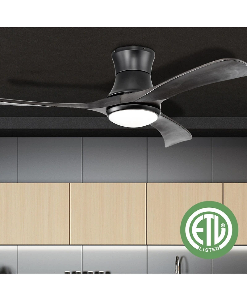 Gouun 52 Inch Flush Mount Ceiling Fan with Led