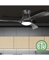 Gouun 52 Inch Flush Mount Ceiling Fan with Led