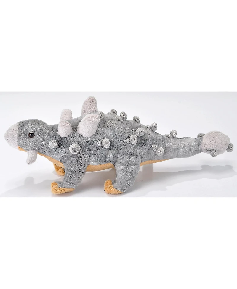 Wild Republic Dinosauria Mini Ankylosaurus Stuffed Animal, 10 Inches