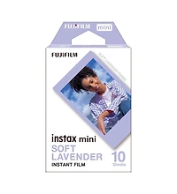 Fujifilm Instax Mini Soft Lavender Instant Print Film 10 Pack Bundle
