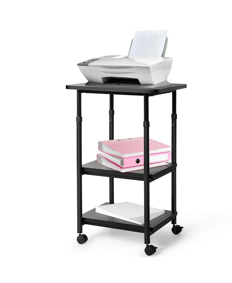 Gouun 3-tier Adjustable Printer Stand with 360° Swivel Casters