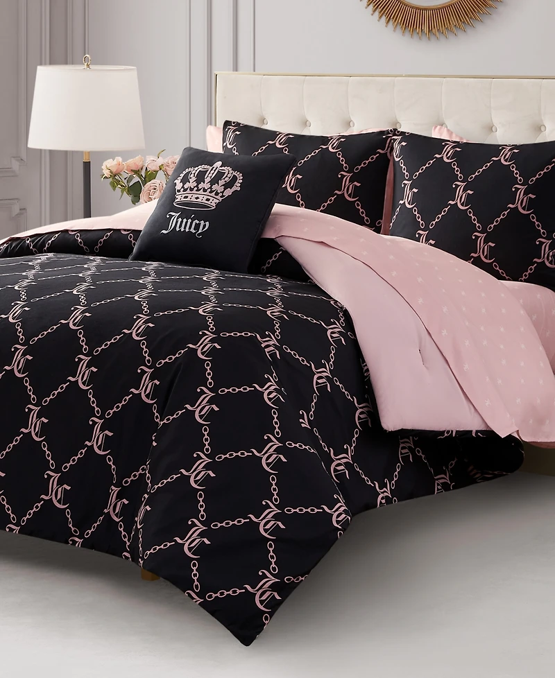 Juicy Couture Logo Link 6-Pc. Comforter Set, Twin