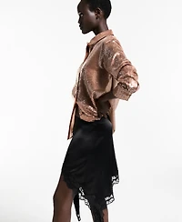 Mango Women's Semi-Transparent Sequined Shirt