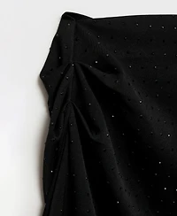 Mango Women's Asymmetrical Sequined Blouse