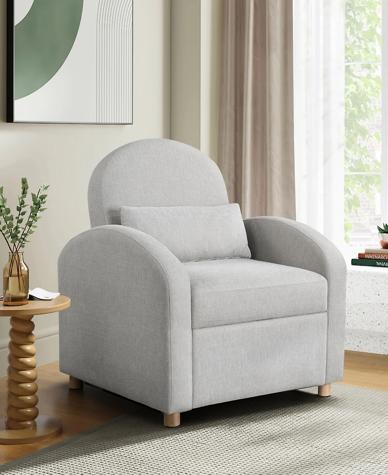 Serta 35.2" Polyester Toluca Convertible Chair