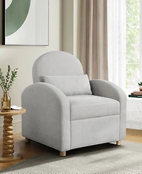 Serta 35.2" Polyester Toluca Convertible Chair