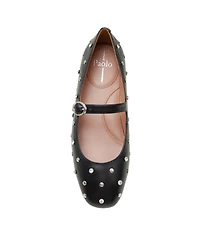 Linea Paolo Millie Crystal Stud Mary Jane Flats