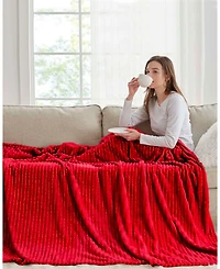 Nestl Cut Plush Lightweight Super Soft Luxury Bed Throw, 50" x 60"
