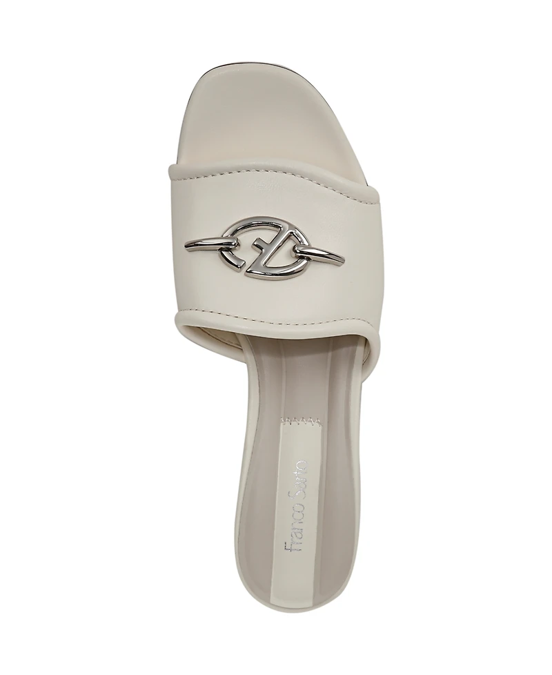 Franco Sarto Women's Noreen 2 Open Square Toe Block Heel Slide Sandals