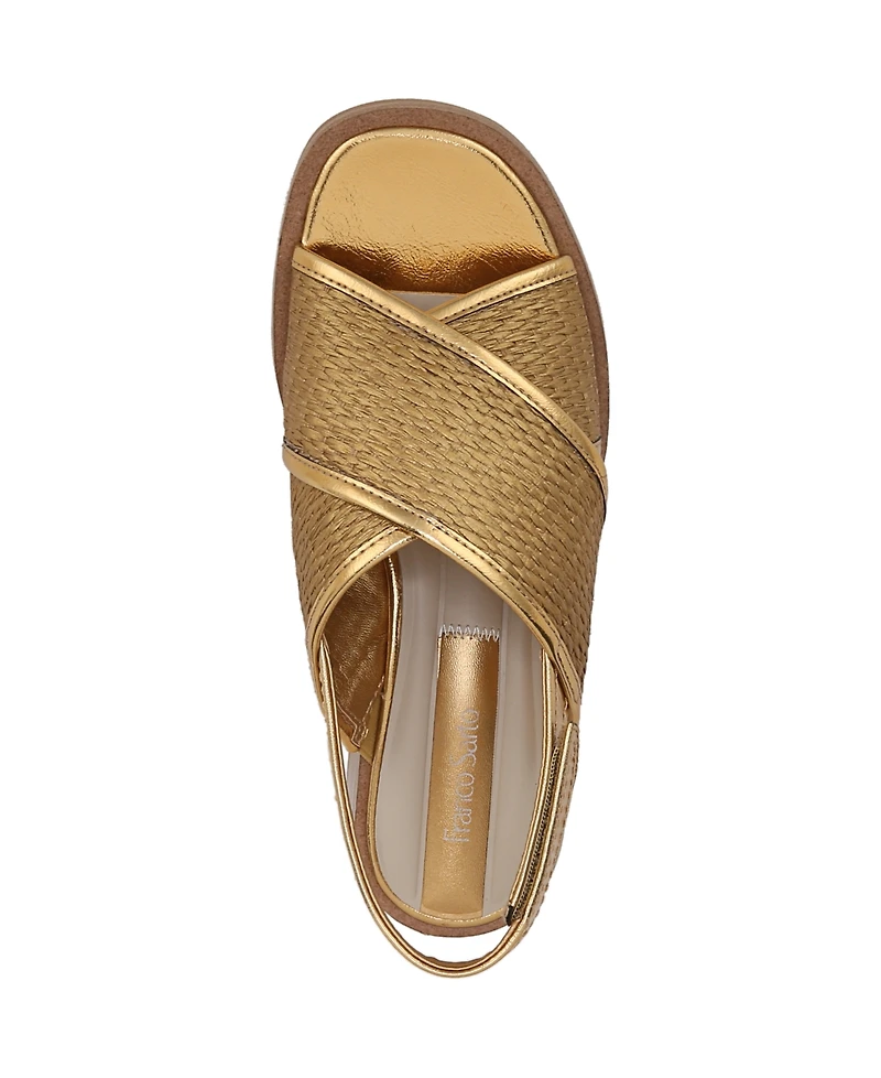 Franco Sarto Women's Silvie 2 Square Toe Slingback Sandals