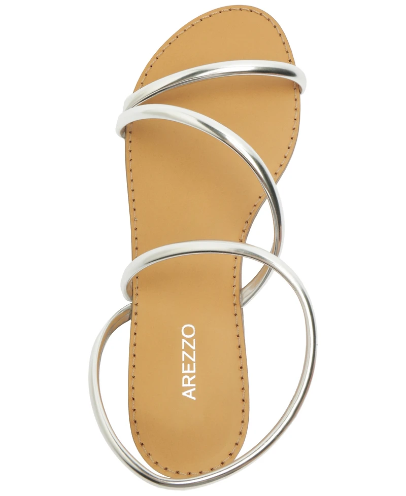 Arezzo Women's Mikayla Round Toe Flat Sandals