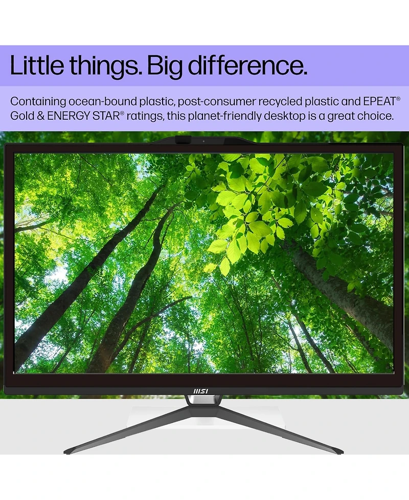 Msi Pro AP222T 21.5" Daily All-in-One Intel Pentium Gold G7400 4GB Ram Intel Uhd Graphics 128GB Ssd Storage Windows 11 Pro Fhd 60Hz