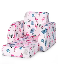 Gouun 3-in-1 Convertible Kid Sofa Bed Flip-Out Chair Lounger for Toddler