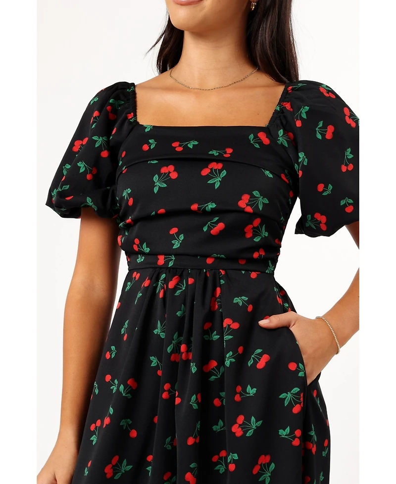 Petal and Pup Women's Chlo Puff Sleeve Midi Dress