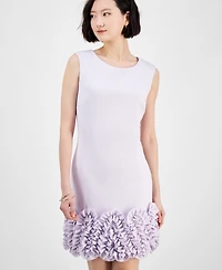 Donna Ricco Ruffled-Hem Sheath Dress