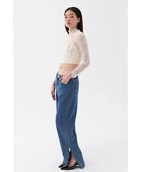 Nocturne Women's Corset-Look Lace Blouse