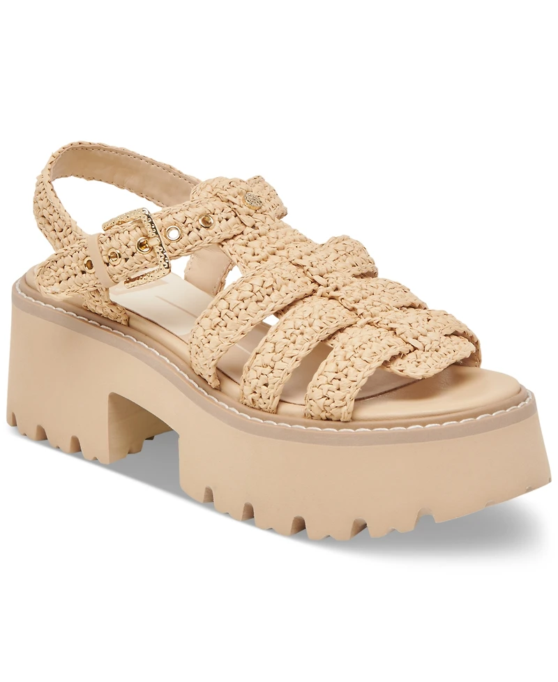 Dolce Vita Women's Latice Peep-Toe Fisherman Sandals