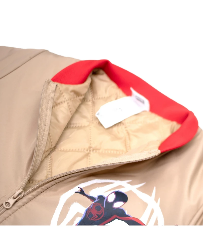 Marvel Boys Superheroes Bomber Jacket for Boys, Avengers, Spider-Man, Miles Morales, Spider Gwen