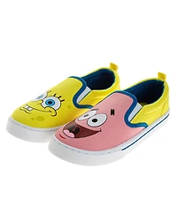 Nickelodeon Little and Big Kids Slip On Low Top Canvas Sneakers
