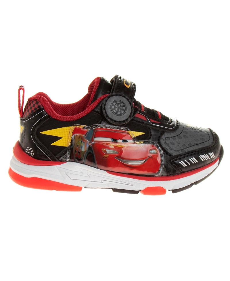 Disney Toddler and Little Kids Pixar Cars Lightning McQueen Light Up Sneakers
