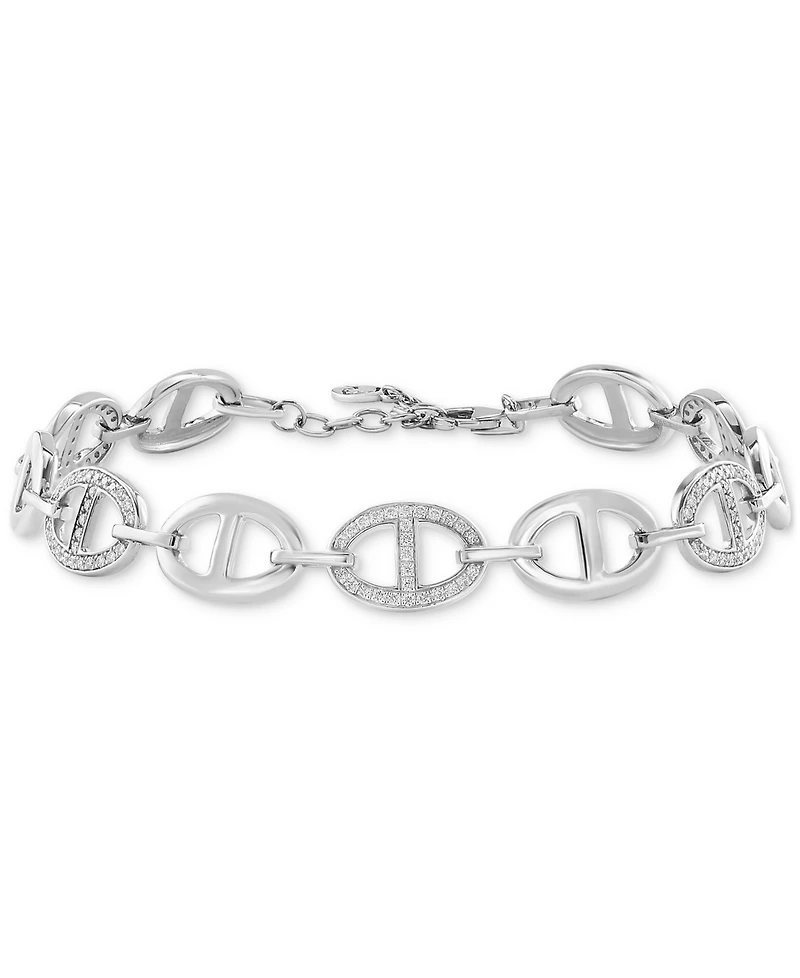 Effy Diamond Pave Mariner Link Bracelet (1/2 ct. t.w.) in Sterling Silver