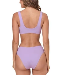 Andie Womens Delray Scoop Neck Bikini Top High Waist High Cut Bikini Bottoms