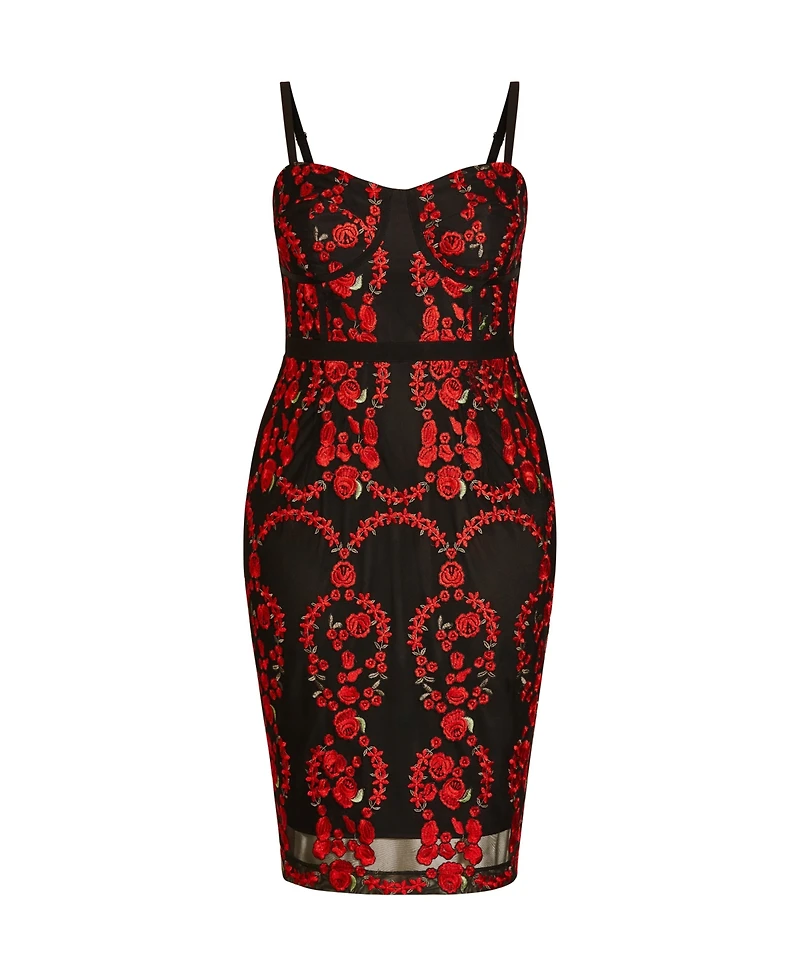 City Chic Plus Dolce Rose Dress