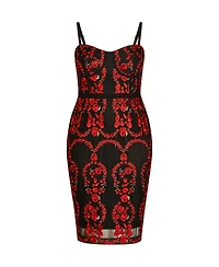 City Chic Plus Dolce Rose Dress