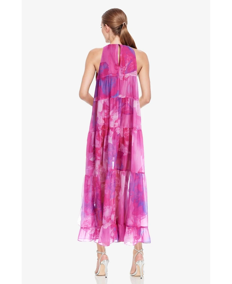 One33 Social Women's The Lila Printed High Low Halter Gown