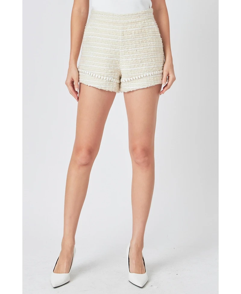 endless rose Women's Tweed Shorts