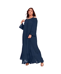 June + Vie Women's Off-The-Shoulder Maxi Dress