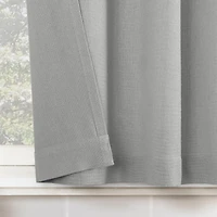Cotton Blend Button Tab Top Cafe Curtain Pair