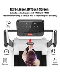 Gymax Folding 2.25HP Electric Treadmill Running Machine w/ Led Display