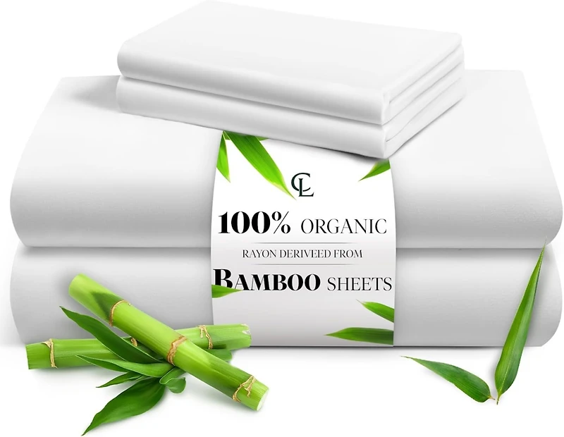 LuxClub 4-Pc Rayon from Bamboo Sheet Set – Cooling & Soft Luxury
