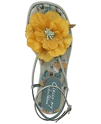 Circus Ny by Sam Edelman Women's Olana Flower Strappy Flat Sandals