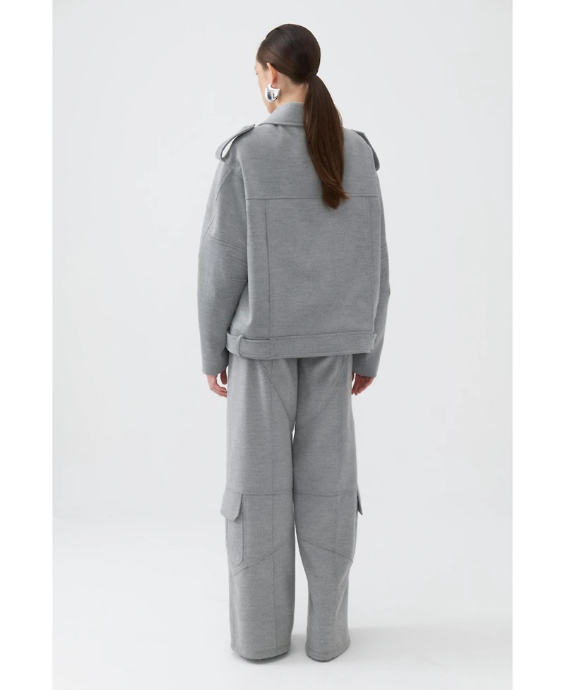 Nocturne Women's Oversized Double-Breasted Coat
