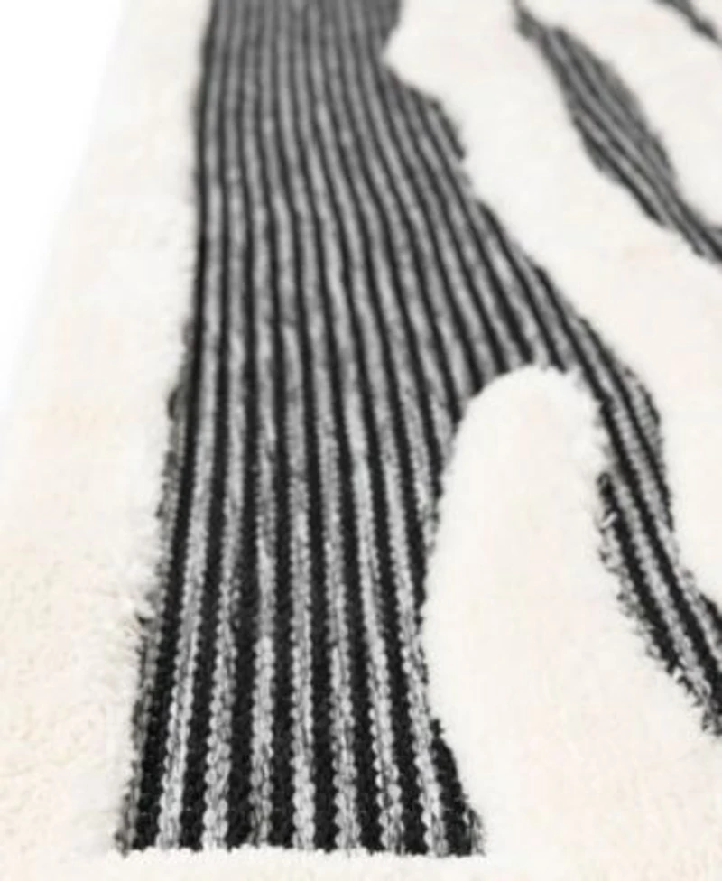 Bayshore Home Textured Tones Lines Rug Collection