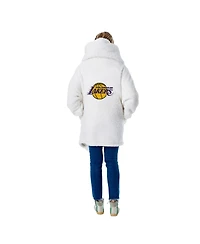 Jill Martin Men's and Women's The Best Lounger World Cream Los Angeles Lakers Oversized Open-Front Hoodie Sweater