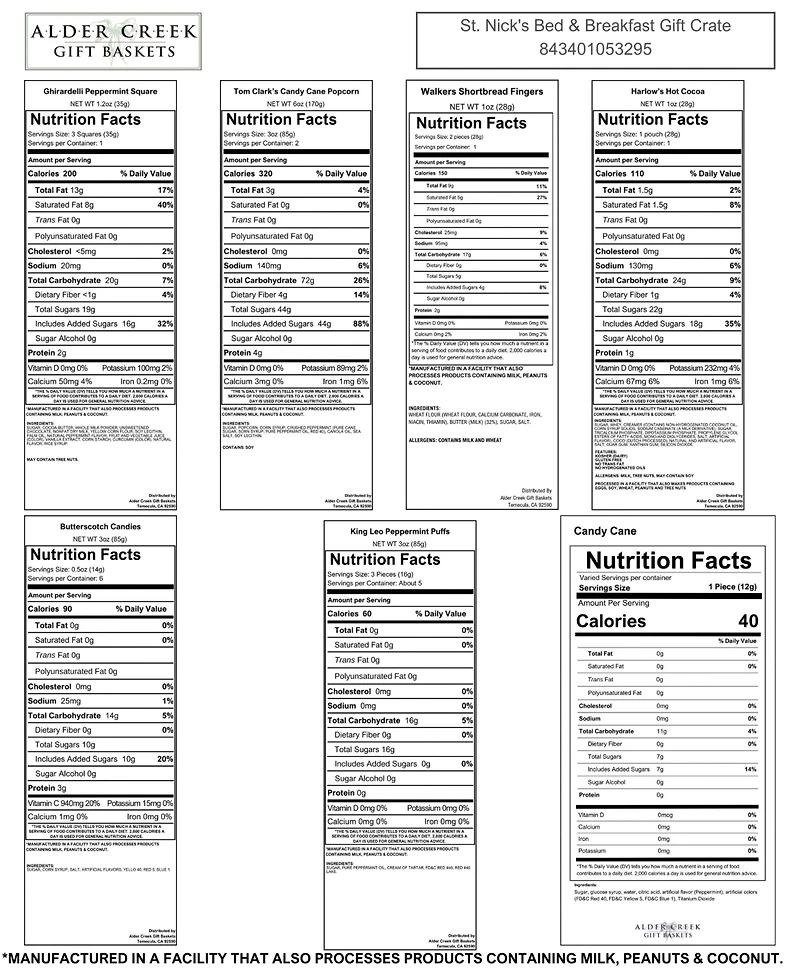 Alder Creek Gift Baskets St. Nick's Bed Breakfast Gift Basket, 10 Piece