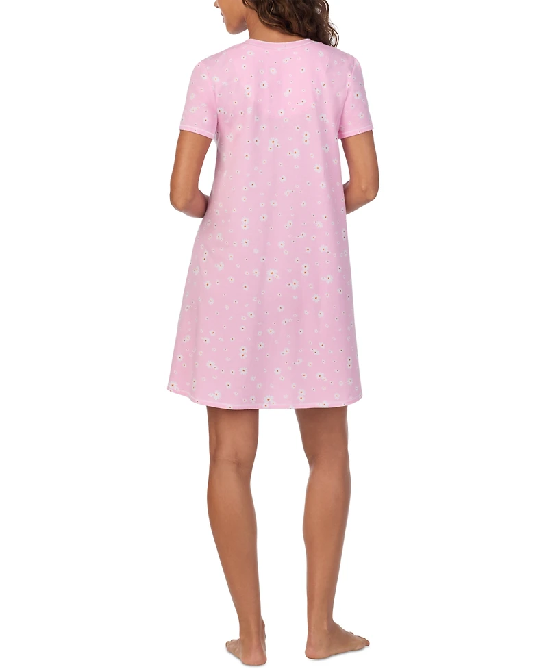 Cuddl Duds Women's Printed Short-Sleeve Sleepshirt