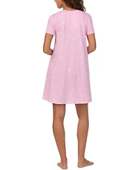 Cuddl Duds Women's Printed Short-Sleeve Sleepshirt