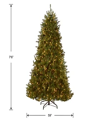 National Tree Company 7.5' Dunhill Fir Hinged Tree with 750 Clear Lights
