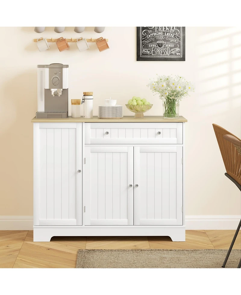 41" Sideboard Buffet Cabinet with Storage Drawer, Adjustable Shelf,