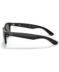Ray-Ban Unisex Polarized Low Bridge Fit Sunglasses, RB2132F New Wayfarer Classic 55